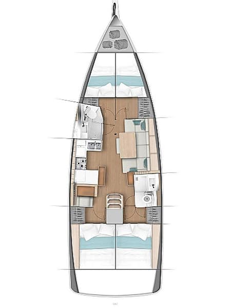 Charter Rental Sailboat Olympia in Greece Layout | Yacht4Less