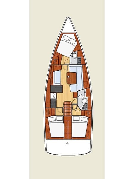 Charter Rental Sailboat Iris in Greece Layout | Yacht4Less