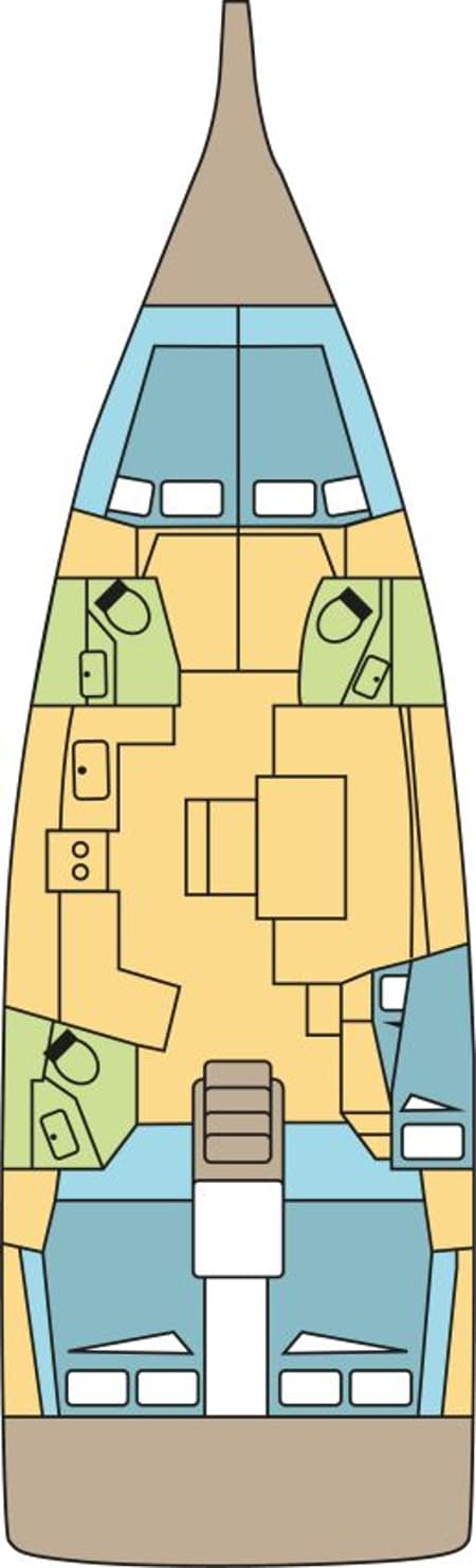 Charter Rental Sailboat ELLI K in Greece Layout | Yacht4Less
