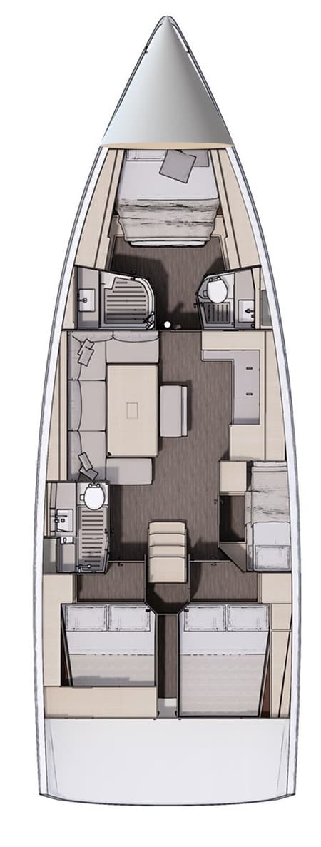 Charter Rental Sailboat Odyssey in Croatia Layout | Yacht4Less