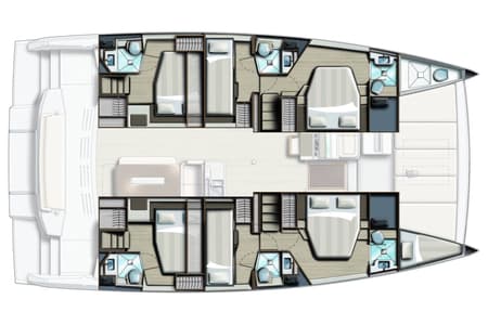 Charter Rental Catamaran On A Whim in BVI Layout | Yacht4Less