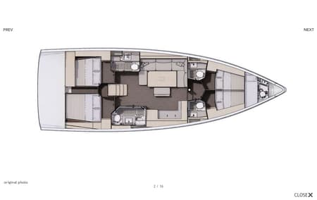 Charter Rental Sailboat Imagine in Greece Layout | Yacht4Less