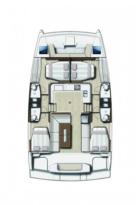 Charter Rental Catamaran Cosmo in Seychelles Layout | Yacht4Less
