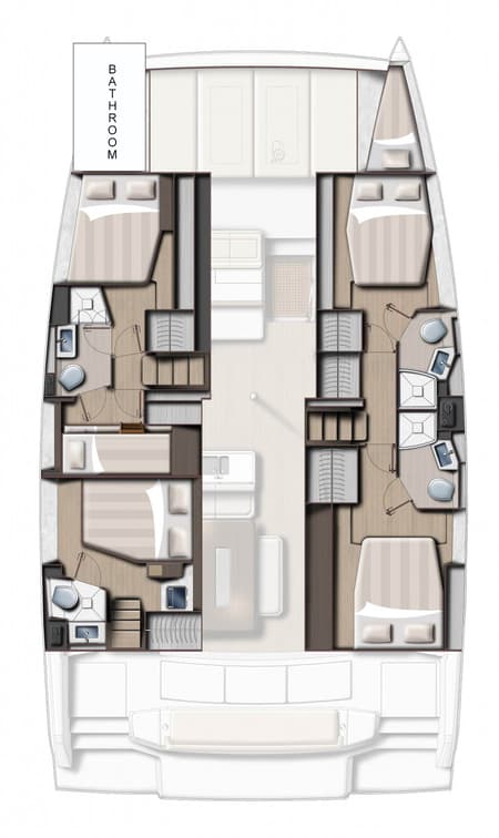 Charter Rental Catamaran Ivan in Croatia Layout | Yacht4Less