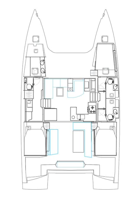 Charter Rental Catamaran Sea Spirit III in Mauritius Layout | Yacht4Less