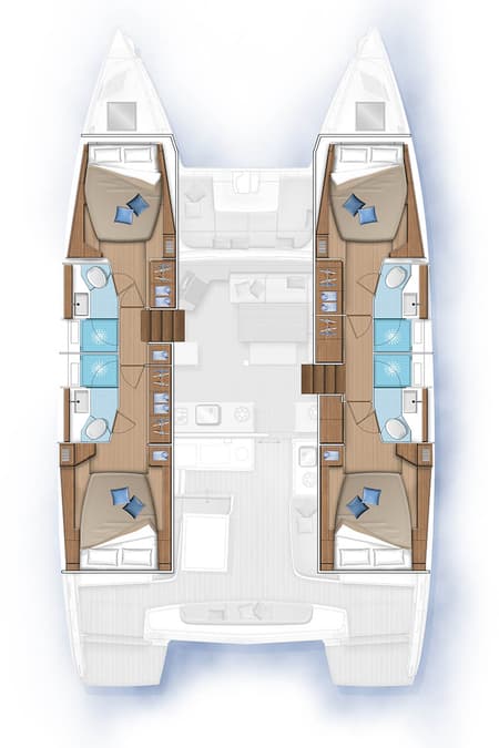 Charter Rental Catamaran Knot Working in BVI Layout | Yacht4Less