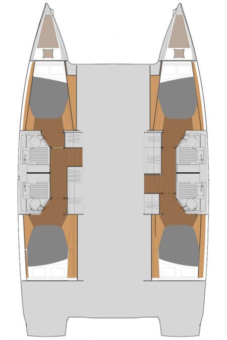 Charter Rental Catamaran Michelle ma Belle in BVI Layout | Yacht4Less