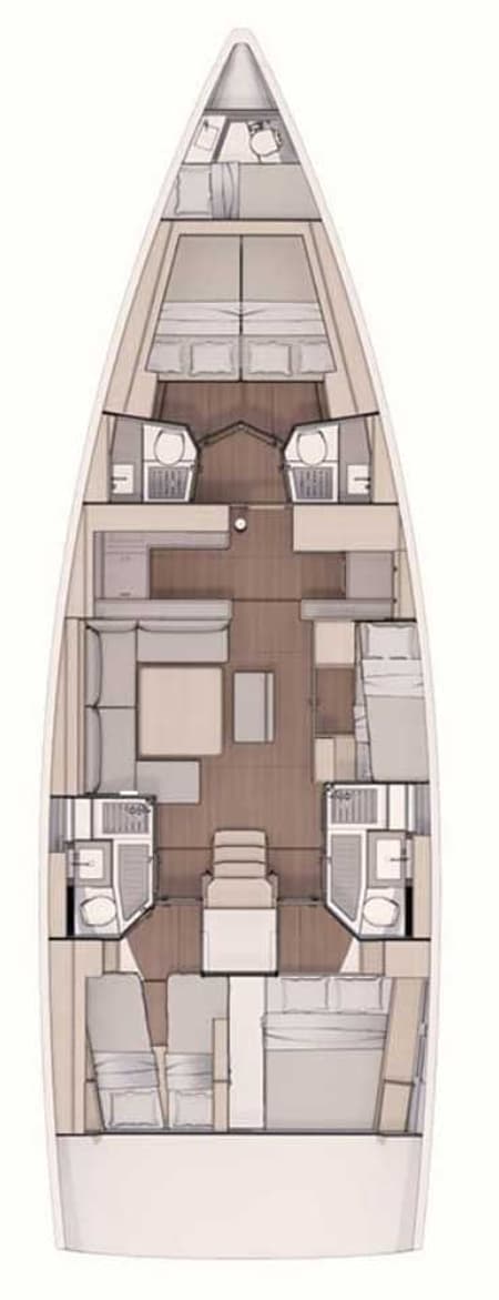 Charter Rental Sailboat Musca in Croatia Layout | Yacht4Less
