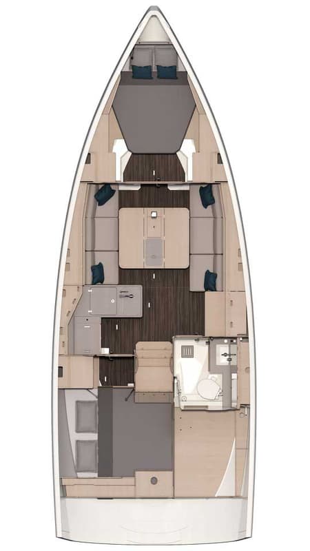 Charter Rental Sailboat Pictor in Croatia Layout | Yacht4Less
