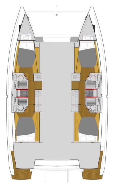 Charter Rental Catamaran Flonja in Croatia Layout | Yacht4Less