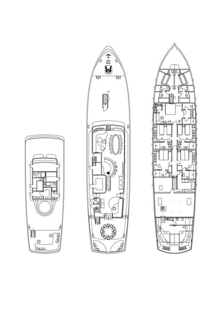 Charter Rental Luxury Yacht Corsario in Croatia Layout | Yacht4Less