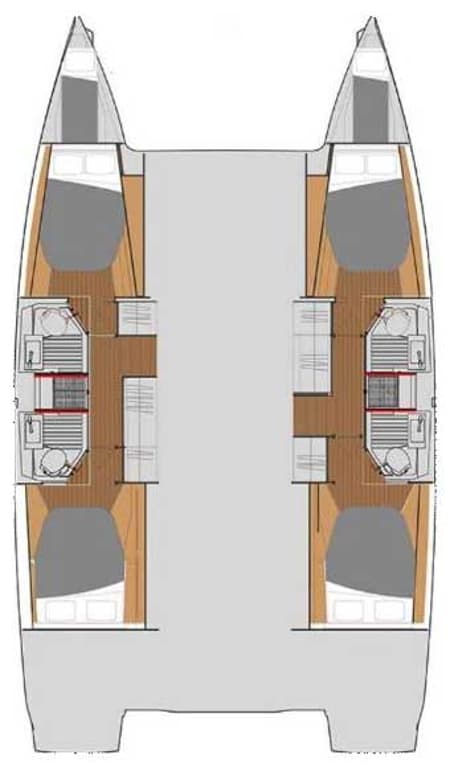Charter Rental Catamaran Alchiba in Croatia Layout | Yacht4Less