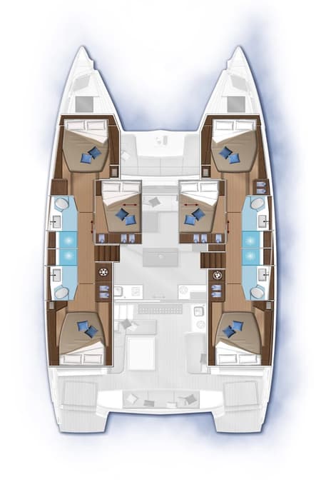 Charter Rental Catamaran Alchera in Turkey Layout | Yacht4Less