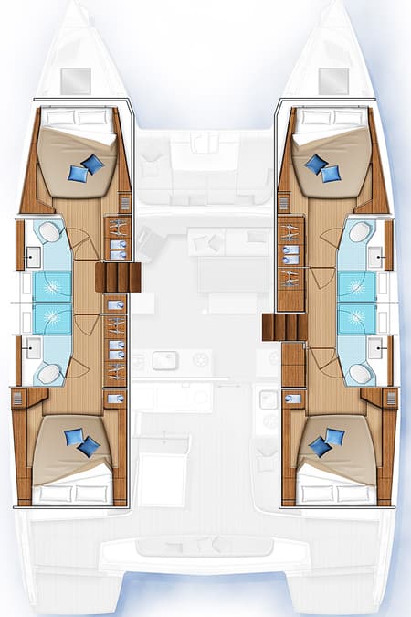 Charter Rental Catamaran Shanti in Turkey Layout | Yacht4Less