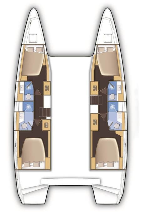 Charter Rental Catamaran Kairos in Turkey Layout | Yacht4Less