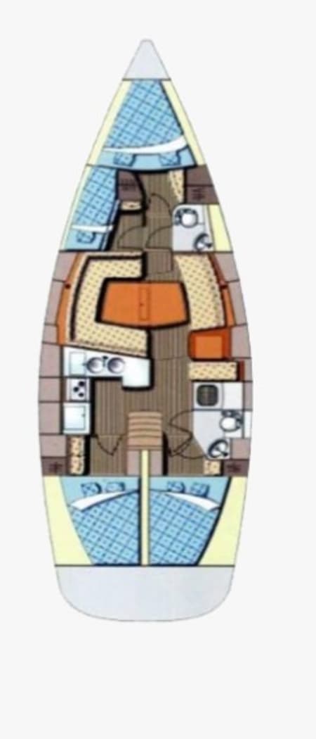 Charter Rental Sailboat Kallisti in Greece Layout | Yacht4Less