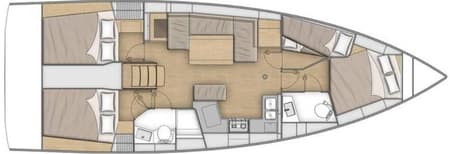 Charter Rental Sailboat Dream Weaver in Croatia Layout | Yacht4Less