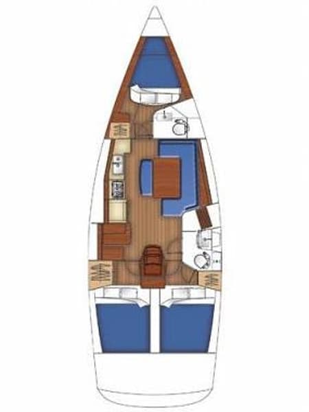 Charter Rental Sailboat Arina in Turkey Layout | Yacht4Less