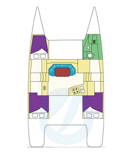 Charter Rental Catamaran Happy Eva in Thailand Layout | Yacht4Less