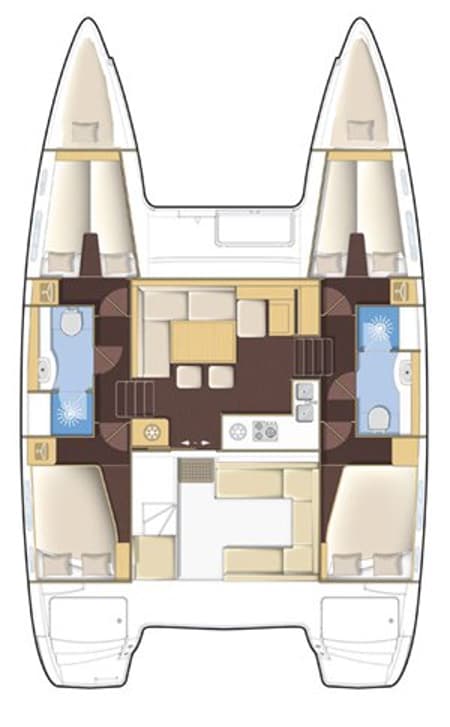 Charter Rental Catamaran ToyBoy in Thailand Layout | Yacht4Less