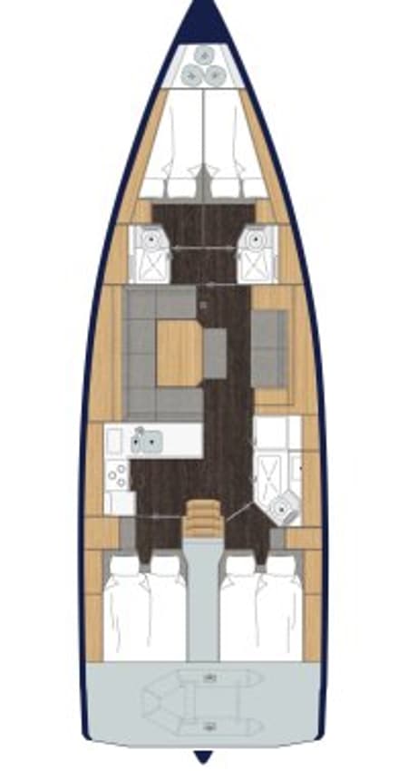 Charter Rental Sailboat Northern Star in Thailand Layout | Yacht4Less