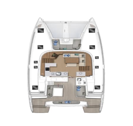 Charter Rental Catamaran Eternityx in Turkey Layout | Yacht4Less