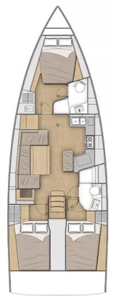 Charter Rental Sailboat Moritz in Croatia Layout | Yacht4Less