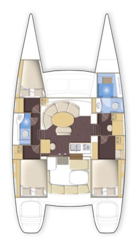 Charter Rental Catamaran Magikal in Thailand Layout | Yacht4Less