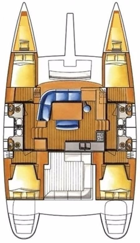 Charter Rental Catamaran Emilio in Thailand Layout | Yacht4Less