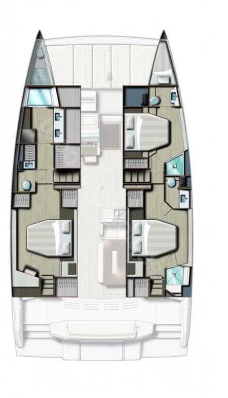 Charter Rental Catamaran Honour in Turkey Layout | Yacht4Less