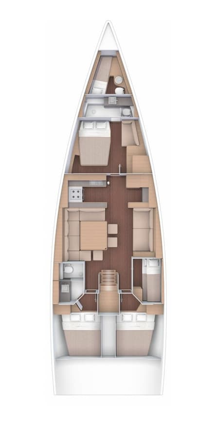 Charter Rental Sailboat Alpina in Croatia Layout | Yacht4Less