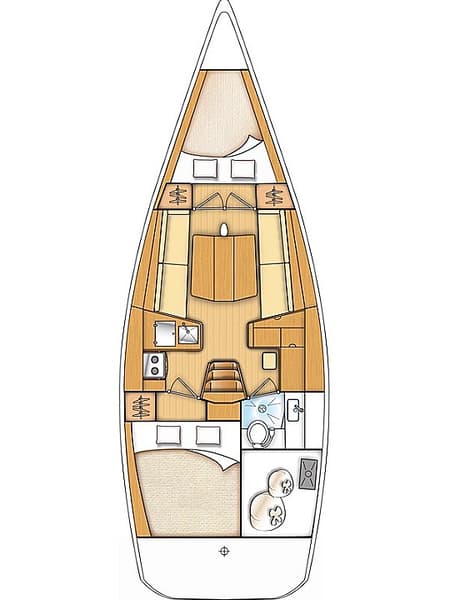 Charter Rental Sailboat Rhea in Croatia Layout | Yacht4Less