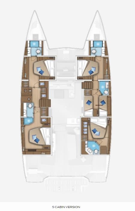 Charter Rental Catamaran Adel in Greece Layout | Yacht4Less