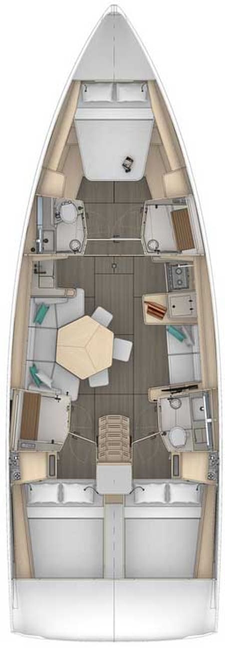 Charter Rental Sailboat Acrux in Croatia Layout | Yacht4Less