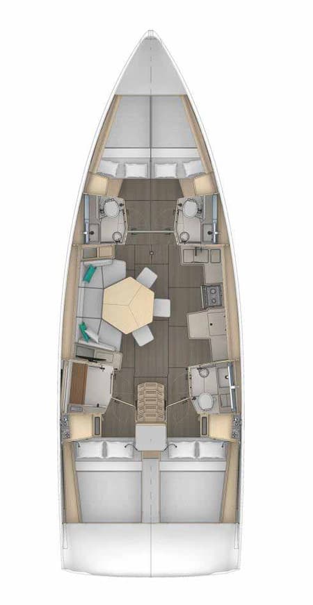 Charter Rental Sailboat Miram in Croatia Layout | Yacht4Less