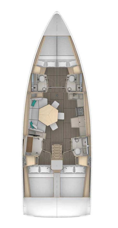 Charter Rental Sailboat Alkor in Croatia Layout | Yacht4Less