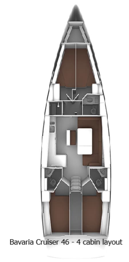 Charter Rental Sailboat Slovenska 4 in Croatia Layout | Yacht4Less