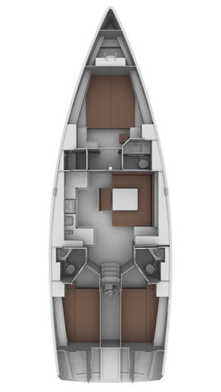 Charter Rental Sailboat Bonata in Croatia Layout | Yacht4Less