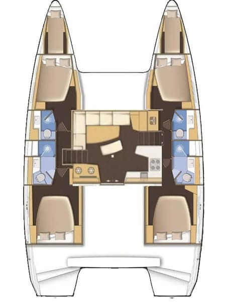 Charter Rental Catamaran Best Q in Seychelles Layout | Yacht4Less