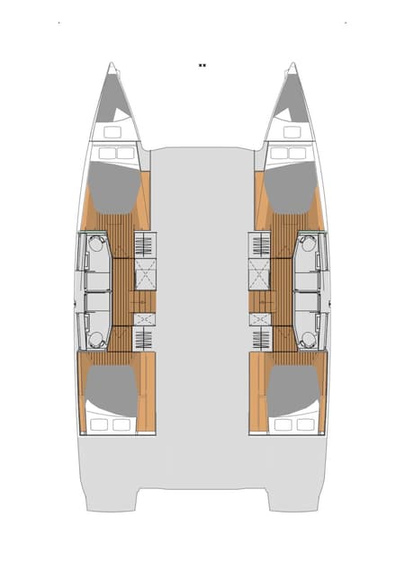 Charter Rental Catamaran Shavasan in Thailand Layout | Yacht4Less