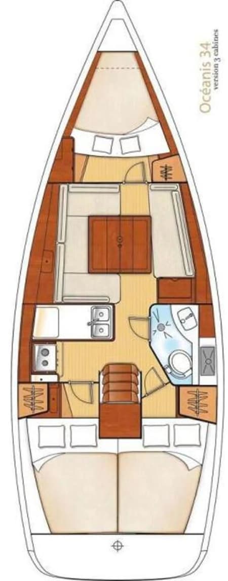 Charter Rental Sailboat Tayrona in France Layout | Yacht4Less