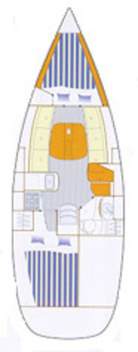 Charter Rental Sailboat Barboat in France Layout | Yacht4Less