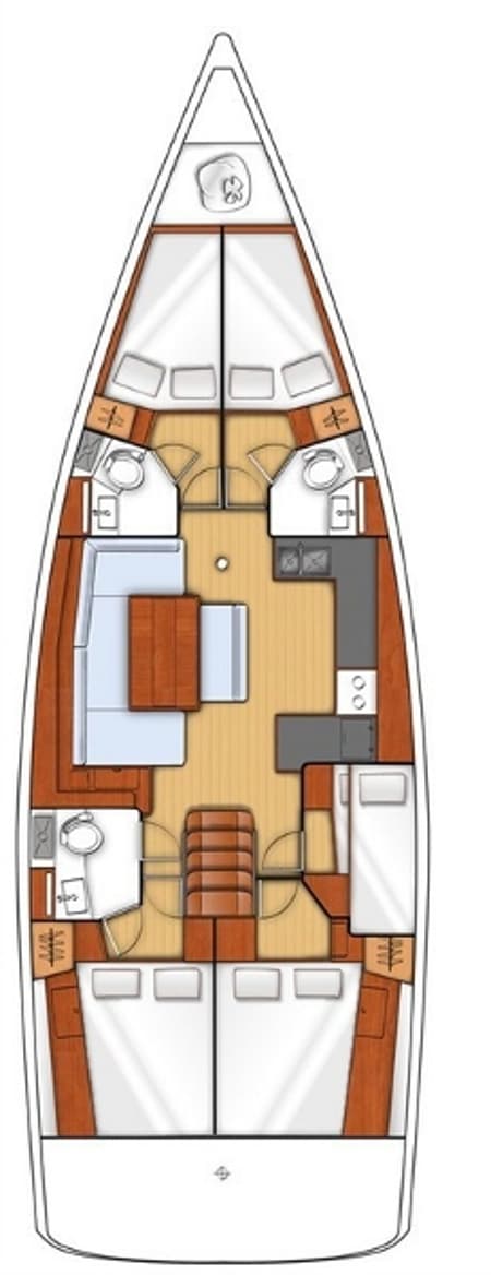 Charter Rental Sailboat Alisa in Greece Layout | Yacht4Less