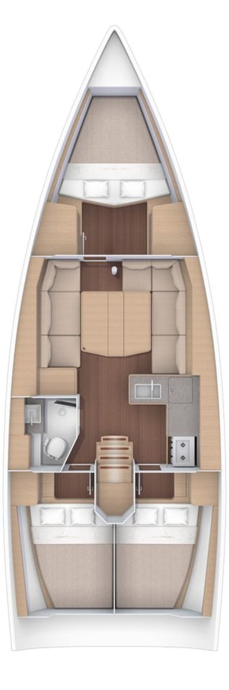 Charter Rental Sailboat Stella Marie IV in France Layout | Yacht4Less