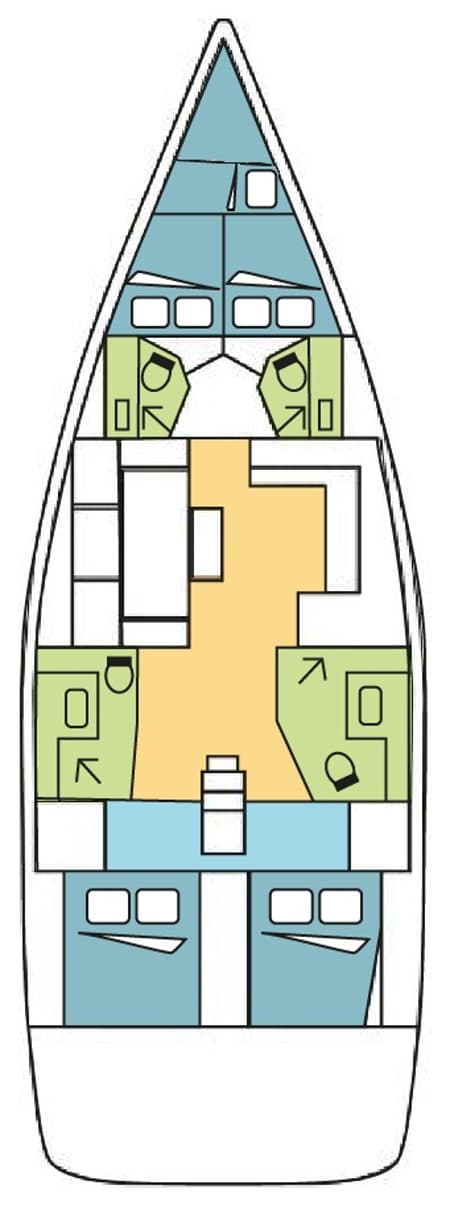 Charter Rental Sailboat PLUMERIA in Italy Layout | Yacht4Less