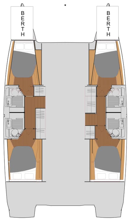 Charter Rental Catamaran Neza in Seychelles Layout | Yacht4Less
