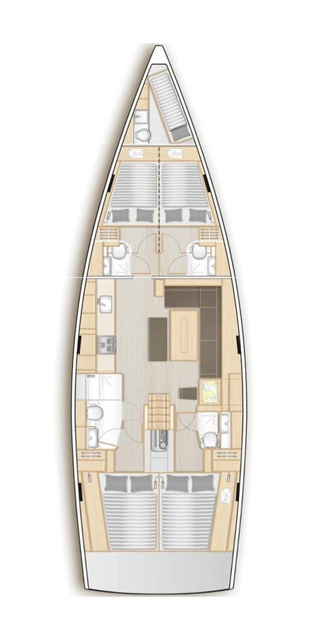 Charter Rental Sailboat Mare Estrella in Croatia Layout | Yacht4Less