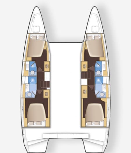 Charter Rental Catamaran Ivan Nonno in Turkey Layout | Yacht4Less