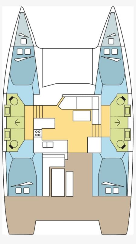 Charter Rental Catamaran VENT D'ARGUIN in Caribbean Layout | Yacht4Less