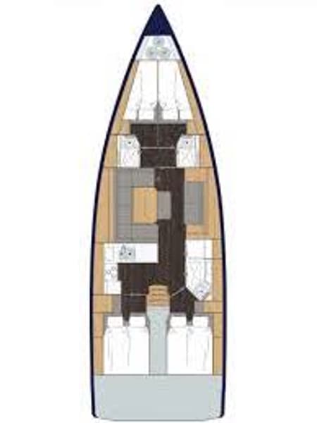 Charter Rental Sailboat Bluna in Croatia Layout | Yacht4Less